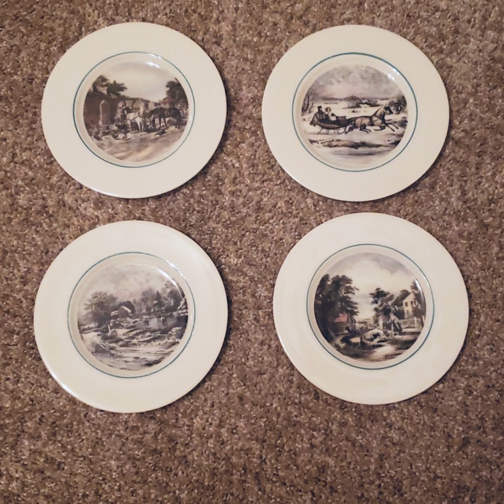 Vintage Currier & Ives Reproduction Plates 1951